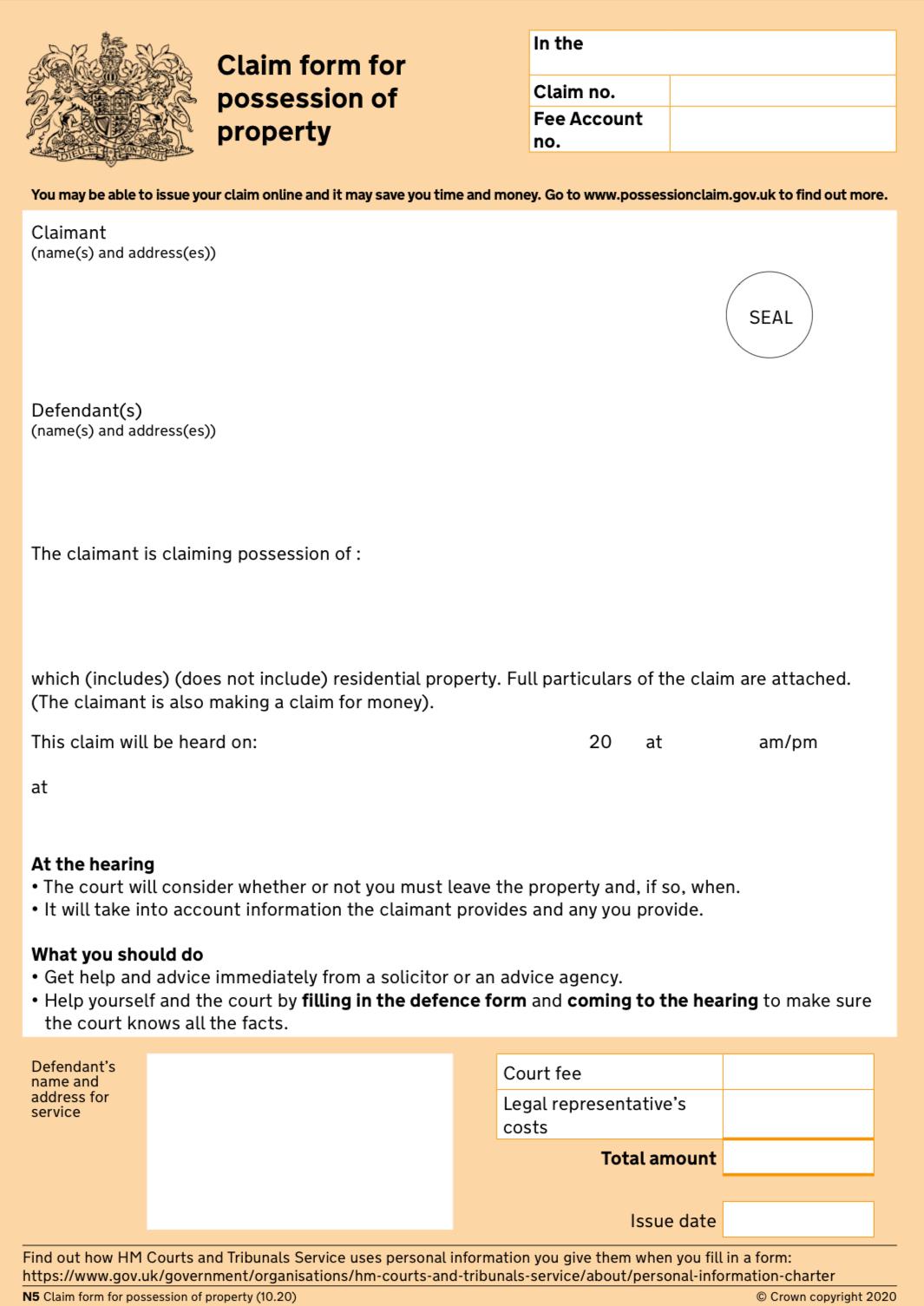 Eviction Form Template